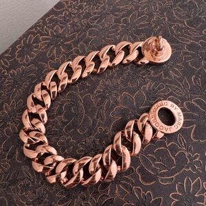 Marc by Marc Jacobs Rose Gold Katie Turnlock Chain Bracelet